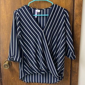 stripped crisscross shirt